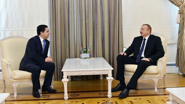 Президент Ильхам Алиев принял делегацию во главе с министром иностранных дел и международного сотрудничества Марокко - Sputnik Азербайджан