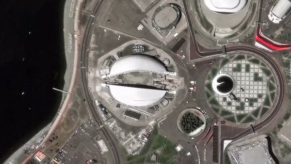 Съёмка со спутника 12 российских стадионов, где пройдёт ЧМ - Sputnik Азербайджан