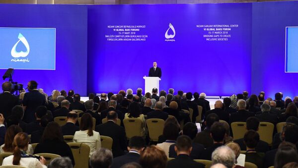 İlham Əliyev VI Qlobal Bakı Forumun açılışında iştirak edir - Sputnik Azərbaycan