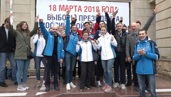 Выборы президента: флешмоб от российской сборной в Баку - Sputnik Азербайджан