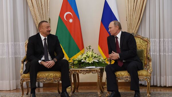 İlham Əliyev və Vladimir Putinin görüşü - Sputnik Azərbaycan