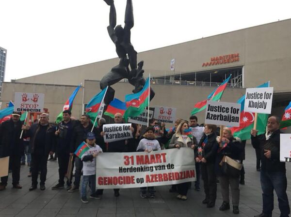 Акция протестов в Нидерландах Акция протестов в Нидерландах - Sputnik Азербайджан