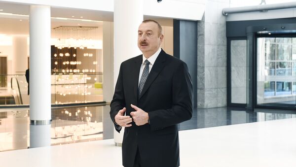 Выступление президента Ильхама Алиева на открытии Международного госпиталя Bona Dea - Sputnik Азербайджан