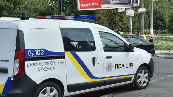 Ukraynada polis avtomobili, arxiv şəkli - Sputnik Azərbaycan
