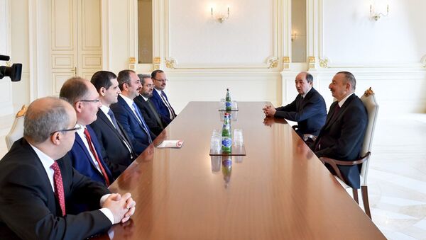 Президент Ильхам Алиев принял делегацию во главе с министром юстиции Турции - Sputnik Азербайджан