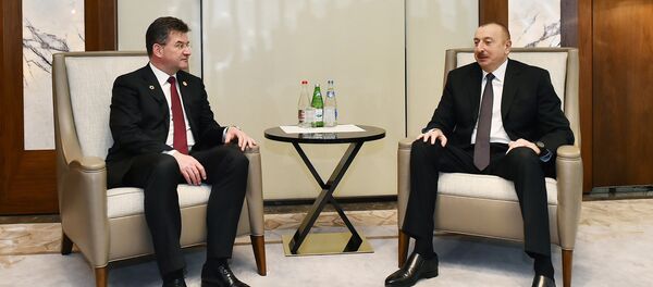 Президент Азербайджанской Республики Ильхам Алиев принял председателя 72-й сессии Генеральной Ассамблеи ООН Мирослава Лайчака. - Sputnik Азербайджан