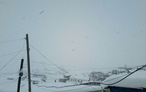В горных селах Губинского района выпал снег - Sputnik Азербайджан
