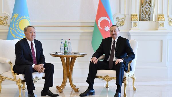 Встреча Ильхама Алиева и Нурсултана Назарбаева, фото из архива - Sputnik Азербайджан