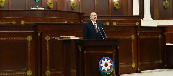 Президент Азербайджана Ильхам Алиев Президент Азербайджана Ильхам Алиев - Sputnik Азербайджан