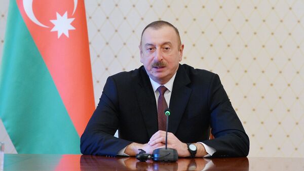 Президент Ильхам Алиев встретился с министрами молодежи и спорта, участвующими в 4-й сессии Конференции министров молодежи и спорта ОИС - Sputnik Азербайджан