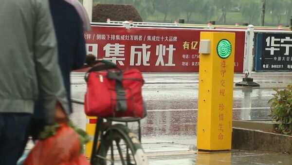 В Китае установили светофор, поливающий водой пешеходов-нарушителей - Sputnik Азербайджан