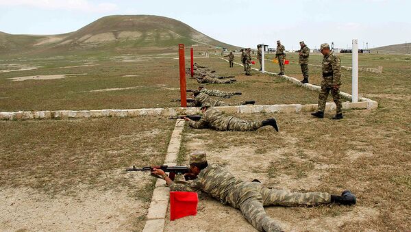 Azərbaycan Ordusunda hərbi beşnövçülük üzrə birincilik yarışları keçirilir - Sputnik Azərbaycan