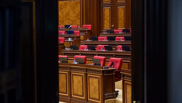 Зал заседаний НС Армении перед выборами (1 мая 2018). Еревaн - Sputnik Azərbaycan