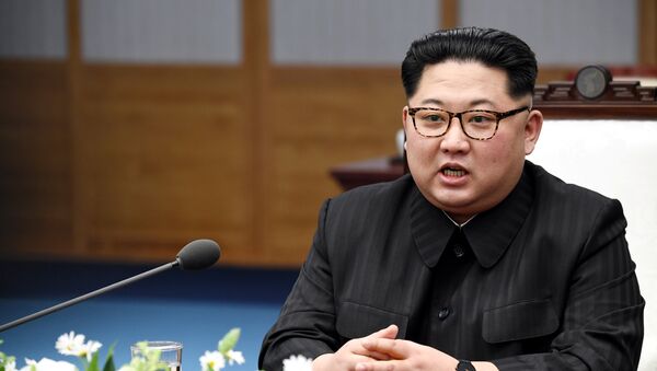 Лидер Северной Кореи Ким Чен Ын - Sputnik Azərbaycan