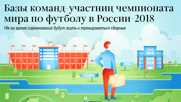 Базы команд-участниц чемпионата мира по футболу в России-2018 - Sputnik Азербайджан