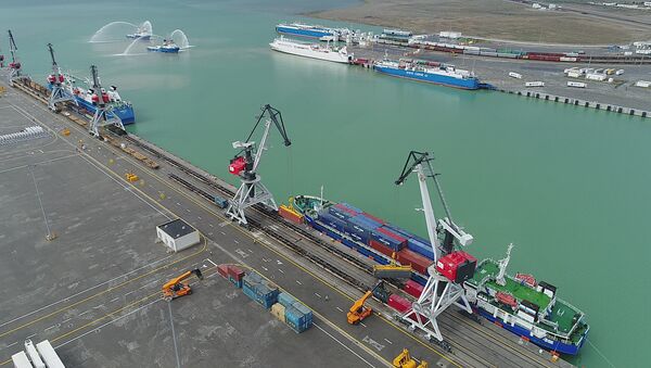 Комплекс Бакинского международного морского торгового порта в поселке Алят  - Sputnik Азербайджан