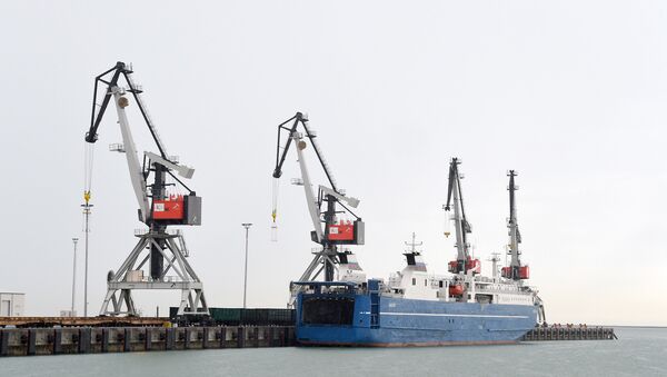 Комплекс Бакинского международного морского торгового порта в поселке Алят - Sputnik Азербайджан