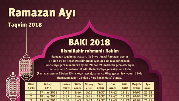 Ramazan təqvimi - Sputnik Azərbaycan