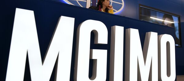 Стенд Московского государственного института международных отношений МГИМО - Sputnik Азербайджан