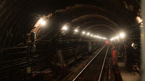 Участок линии московского метро, фото из архива - Sputnik Азербайджан