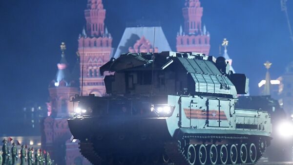 Ночная репетиция парада Победы на Красной площади - Sputnik Азербайджан
