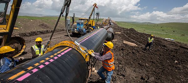 Строительные работы трансанатолийского газопровода (TANAP), фото из архива Строительные работы трансанатолийского газопровода (TANAP), фото из архива - Sputnik Азербайджан