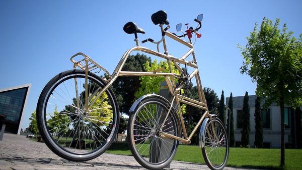 Велосипед, собранный жителем Шамкира Самиром Гусейновым - Sputnik Азербайджан