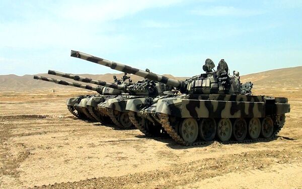Соревнование на звание Командир лучшей танковой роты - Sputnik Азербайджан