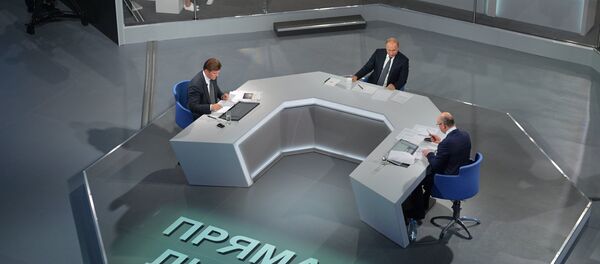 Прямая линия с президентом России Владимиром Путиным - Sputnik Азербайджан