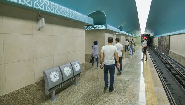 Станция Сахиль Бакинского метрополитена после капитального ремонта и реконструкции - Sputnik Azərbaycan