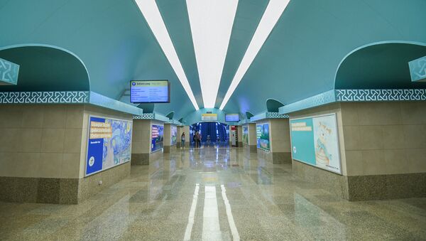 Станция Сахиль Бакинского метрополитена после капитального ремонта и реконструкции - Sputnik Азербайджан