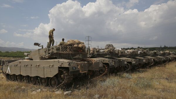İsrail ordusu tankı - Sputnik Azərbaycan