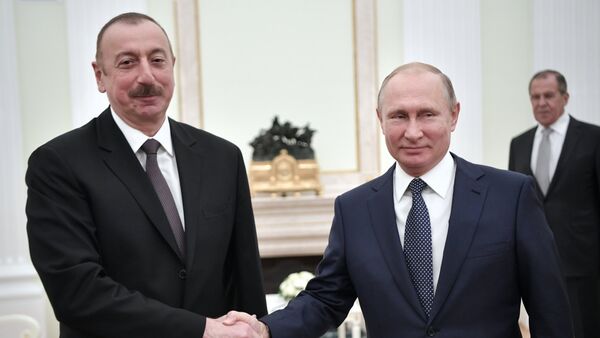Президент РФ В. Путин встретился с президентом Азербайджана И. Алиевым - Sputnik Azərbaycan