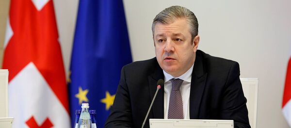 Премьер Грузии Георгий Квирикашвили на заседании правительства Премьер Грузии Георгий Квирикашвили на заседании правительства - Sputnik Азербайджан