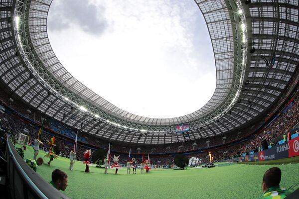 Церемония открытия чемпионата мира по футболу 2018 на стадионе Лужники - Sputnik Азербайджан