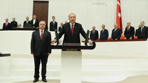 Türkiyə prezidenti Rəcəb Tayyib Ərdoğanın andiçmə mərasimi, 9 iyul 2018-ci il - Sputnik Azərbaycan