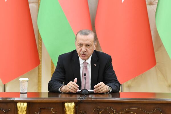 Выступление президента Турции Реджепа Тайипа Эрдогана Выступление президента Турции Реджепа Тайипа Эрдогана - Sputnik Азербайджан