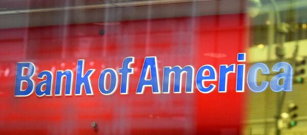 Логотип Bank of America в Нью-Йорке Логотип Bank of America в Нью-Йорке - Sputnik Азербайджан