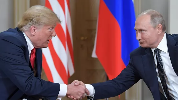 Встреча президента РФ Владимира Путина и президента США Дональда Трампа в Хельсинки - Sputnik Азербайджан