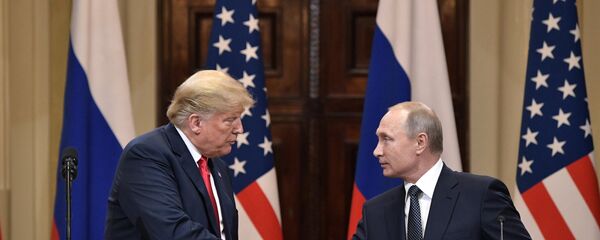 Встреча президента РФ Владимира Путина и президента США Дональда Трампа в Хельсинки - Sputnik Азербайджан