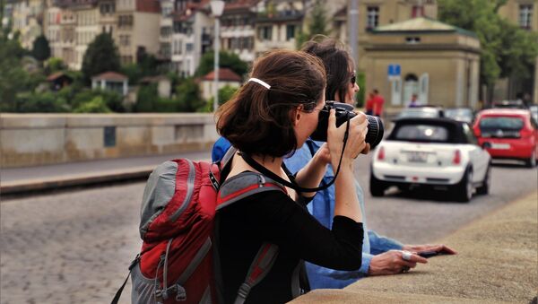 Туристы, фото из архива - Sputnik Азербайджан
