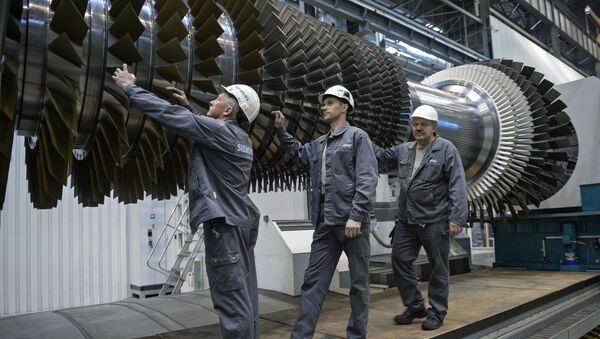 Открытие нового цеха на заводе компании «Сименс» в Санкт-Петербурге - Sputnik Azərbaycan