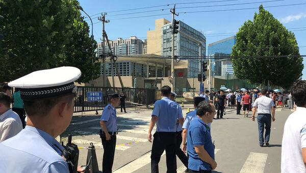 Взрыв у посольства США в Пекине - Sputnik Azərbaycan