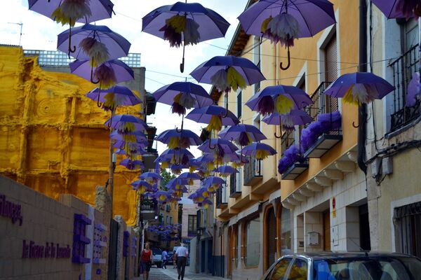 Город украшают всеми оттенками фиолетового - Sputnik Азербайджан