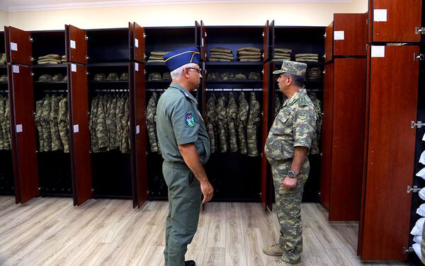 Открытие новой воинской части ВВС в прифронтовой зоне - Sputnik Азербайджан