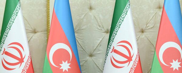 Флаги Азербайджана и Ирана, фото из архива - Sputnik Азербайджан