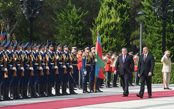 Состоялась официальная встреча Президента Таджикистана Эмомали Рахмона - Sputnik Азербайджан