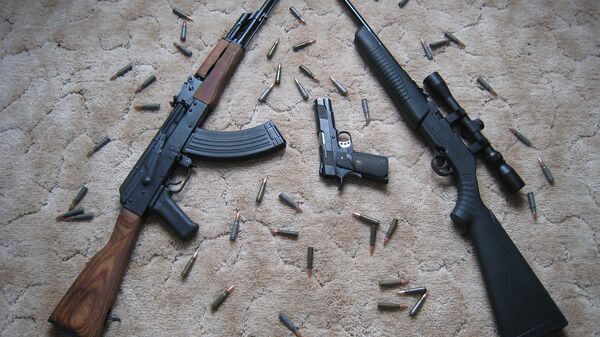 Огнестрельное оружие и патроны, фото из архива - Sputnik Азербайджан
