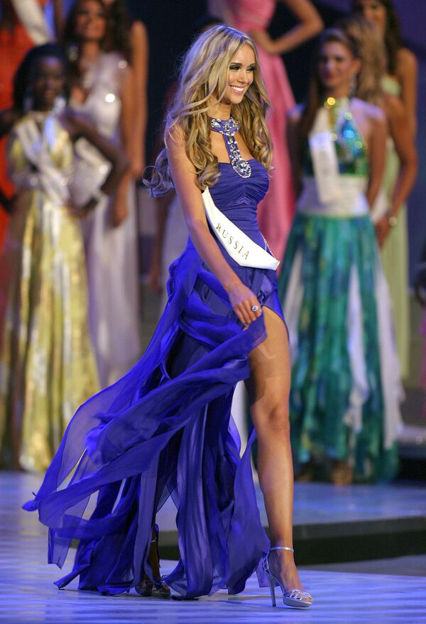 Представительница России Ксения Сухинова, завоевавшая титул Мисс Мира-2008 - Sputnik Азербайджан