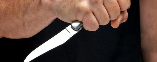 Нож в руке мужчины, фото из архива Нож в руке мужчины, фото из архива - Sputnik Азербайджан